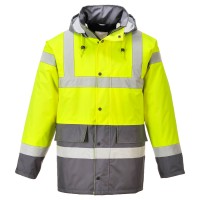 PARKA IMPERMEÁVEL AMARELO/CINZA S466